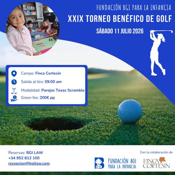 La Fundación BGI celebra la XXIX edición de su Torneo Benéfico de Golf en Finca Cortesín